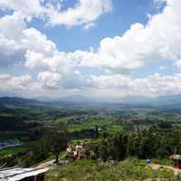 Sky and Clouds Over the Landscape in Kathmandu, Nepal