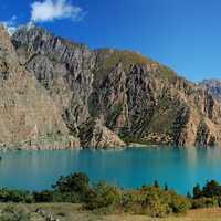 Phoksundo Lake in landscape in Nepal