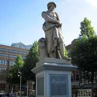Rembrandt Statue in Amsterdam