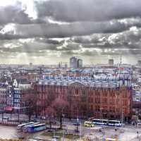 View of the Historical Center of Amsterdam, Netherlands