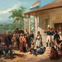 General De Kock winning the Java War, Netherlands Colony