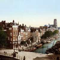 The Delftsevaart in Rotterdam, Netherlands around 1900