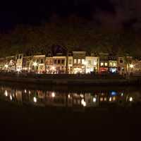 Fisheye Photo of the Old Canal in Utrecht, Netherlands