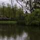 Wilhelminapark lake and restaurant in Utrecht, Netherlands