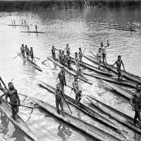 Papuans on the Lorentz River in New Guinea in 1912