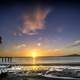 Sunrise on the beach in Auckland, New Zealand