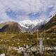 Beautiful Hooker Valley track landscape in Aoraki National Park