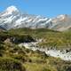 Hooker valley landscape looking towards Mount Cook