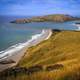 Entrance to Otago Harbour on the shore of New Zealand