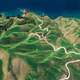 Landscape of roads and hills on New Zealand