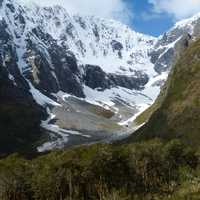 Mountain Valley Landscape in New Zealand