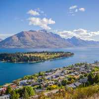 Overlook and Scenic landscape at Queenstown, New Zealand