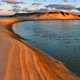 Ruakaka river shoreline in New Zealand