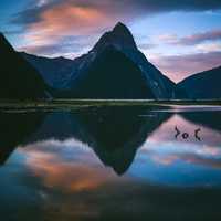 Waters and landscape of Milford Sound, New Zealand