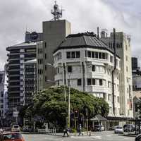 Wellington buildings downtown in New Zealand