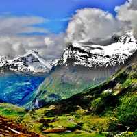 Norway Wilderness Landscapes with Mountains