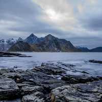 Sea, sky, and mountains at Lofoten