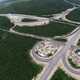 Aerial view of highways in Mexico