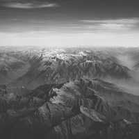 Aerial View of mountains landscape