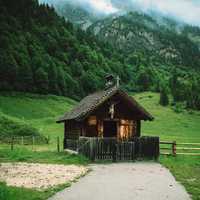 Barn at the foothills landscape