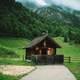 Barn at the foothills landscape