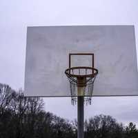 Basketball goal in the playground