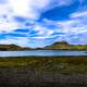 Bay landscape with clouds in the sky