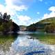 Beautiful landscape with lake and sky