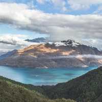 Beautiful Landscape with mountain and lake scenic