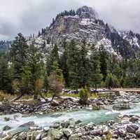 Beautiful Natural Mountain Scene in Kashmir