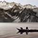 Canoeing in the shadow of the Mountains