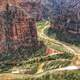 Canyon Landscape with river running through it