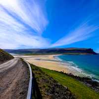 Clear day landscape by the seaside