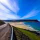 Clear day landscape by the seaside