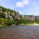 Cliffs with river and landscape