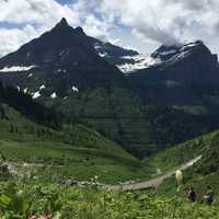 Clouds and Mountain Peaks landscape