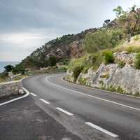 Curve on the road landscape