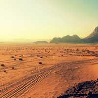 Desert Sand Landscape with rocky hills