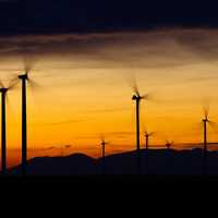 Dusk Wind Farm landscape