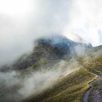 Fog and Mist over the Mountain Hiking Path