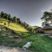 HDR Image of the Hillside at sunset