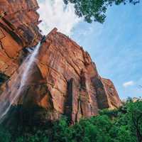 High Waterfalls and landscape in nature