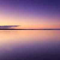 Lake landscape under Purple Dusk