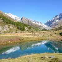 Landscape and Scenery with lake and Mountains