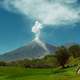 Landscape and small Volcanic Eruption