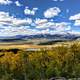 Landscape of the sky and mountains trees