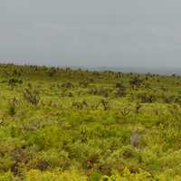 Landscape under heavy clouds