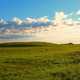 Landscapes with grassland and clouds with sky