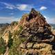 Large rocky hill under the sky landscape