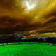 Light Effect with clouds over grass and trees